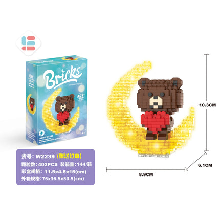 Moon Paralyzed Bear Lighting Version 402Pcs
