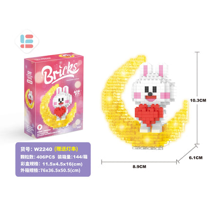 Moon Cute Rabbit Lighting Version 406Pcs