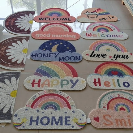 Silk Circle Printing Door Mat
