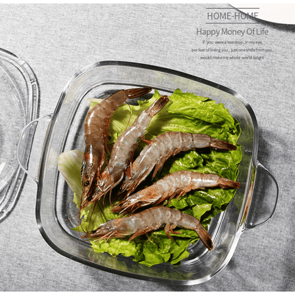 Square Glass Bowl 1000Ml