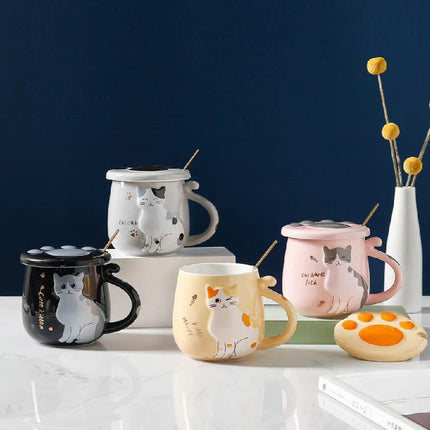 Cat Design Ceramic Cup