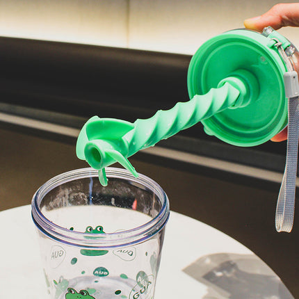 Plastic Bottle With Straw 500 Ml