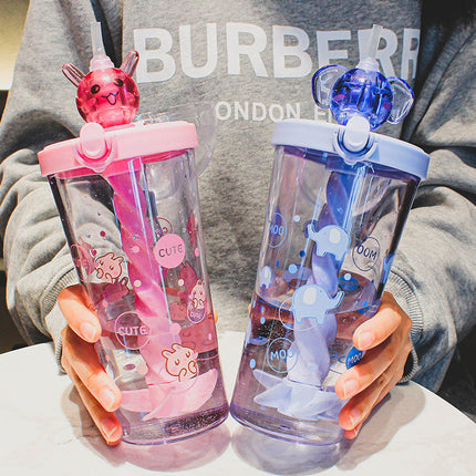 Plastic Bottle With Straw 500 Ml