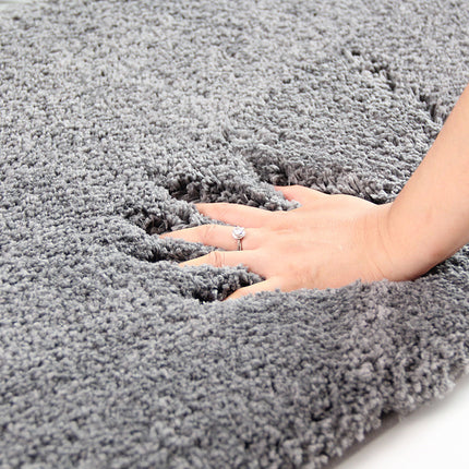 White Furry Bath Mat