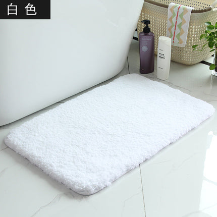 White Furry Bath Mat