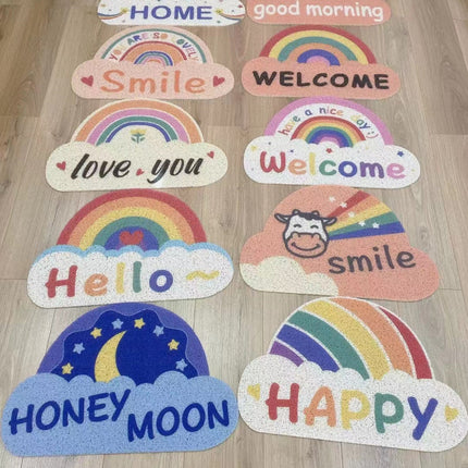 Silk Circle Printing Door Mat