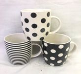 Dots/Stripes Ceramic Mug