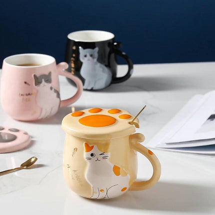 Cat Design Ceramic Cup