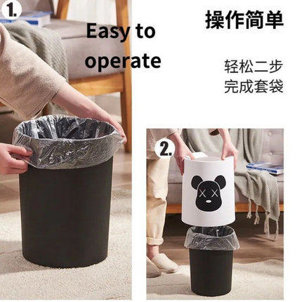 Trash Bin Only The White And The Black