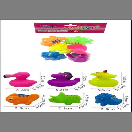 Splashing Water enamelling Animals *6 pieces moulded with BB whistle Macaron color