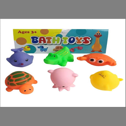 Bathroom splashing toy Glue animal 6 pieces