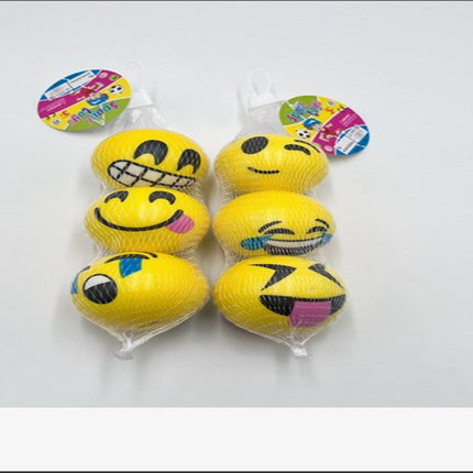 6.3cmPU Yellow Emoji Ball 3 pieces