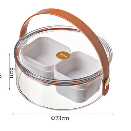 Transparent Light Luxury Portable Fruit Box +4 Snack Boxes