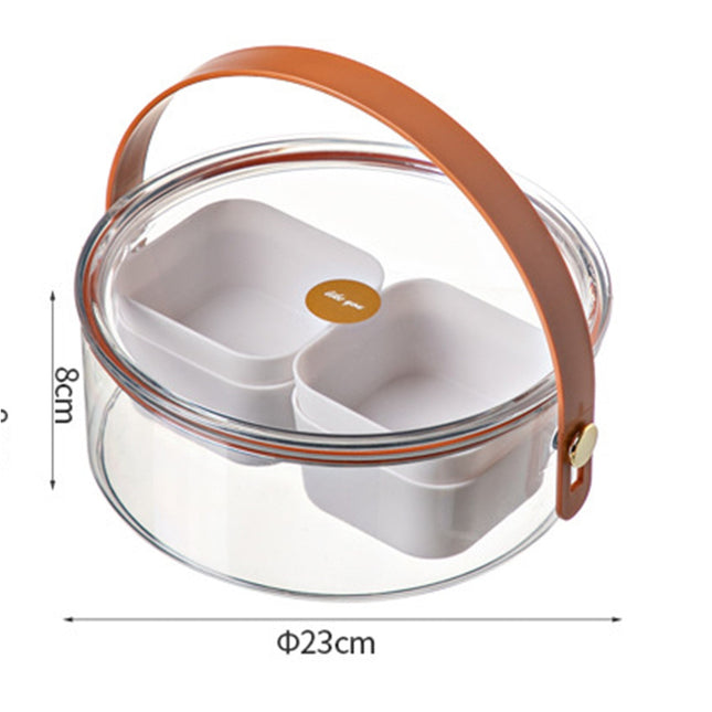 Transparent Light Luxury Portable Fruit Box +4 Snack Boxes