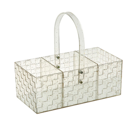 Plaid Portable Compartmented Storage Box