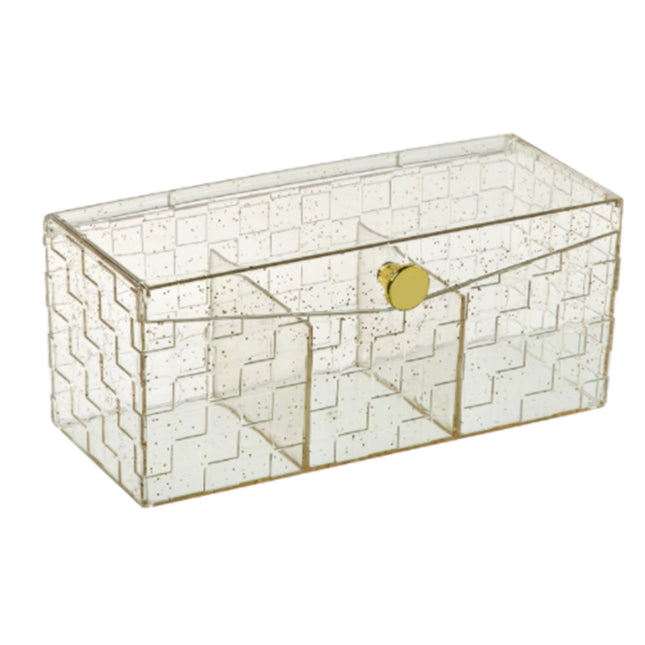 Plaid Double-Cell Storage Box