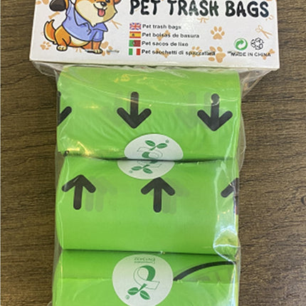 Degradable Pet Trash Bags 15Pcs/Roll