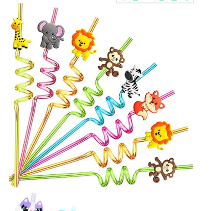 Party glue straws 4pcs/bag with  color head