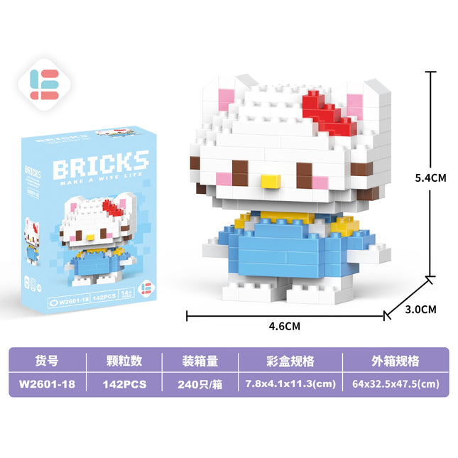 Mini Kt Cat Blue 142Pcs