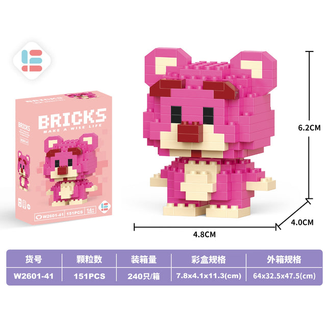 Mini Strawberry Bear 151Pcs