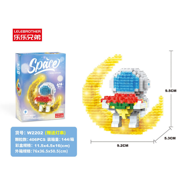 Rose Astronaut Lighting Version 406Pcs
