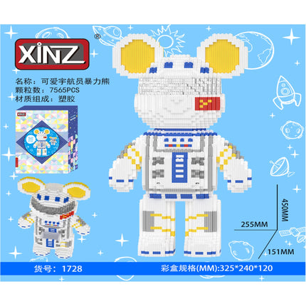Cute Astronaut Violent Bear Building Toy