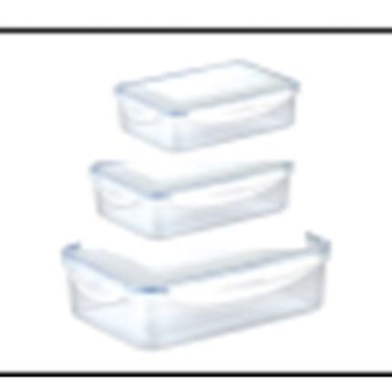 3 Pcs Rectangular Container 0.5L+1L+1.5L