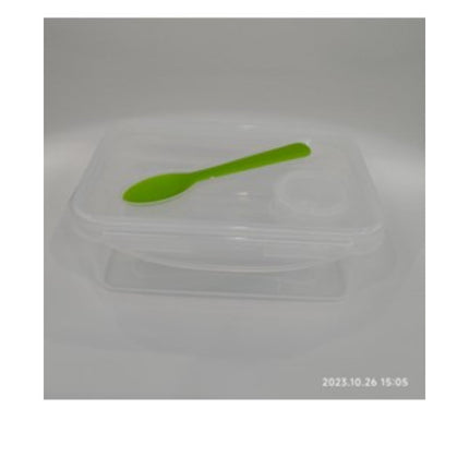 Lunch Box With Spoon And Sauce Cup