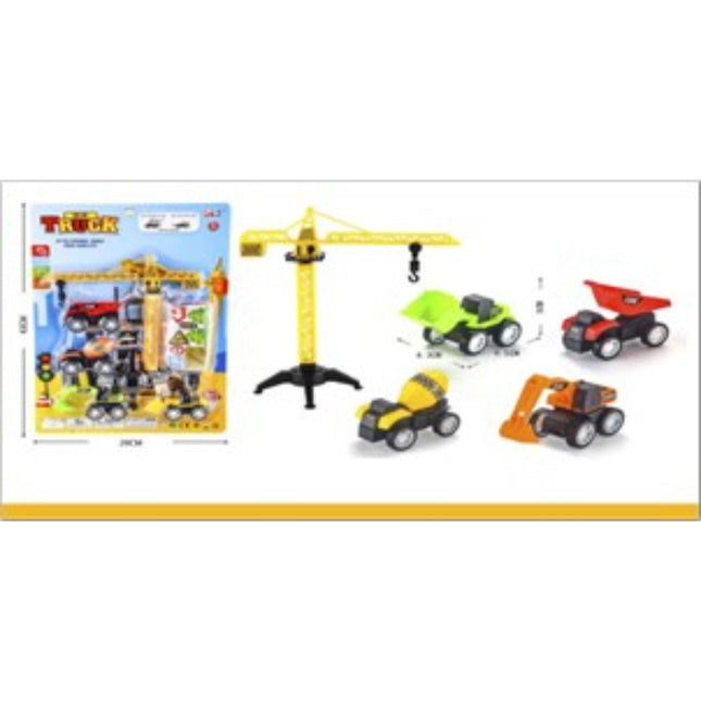 משאית הנדסה מושכת לאחור