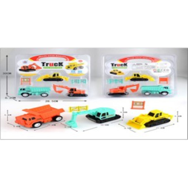 משוך אחורה משאית הנדסה 3+2 תמרורים