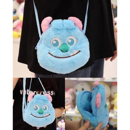 תיק קרוסבודי מפלצת פרווה כחולה