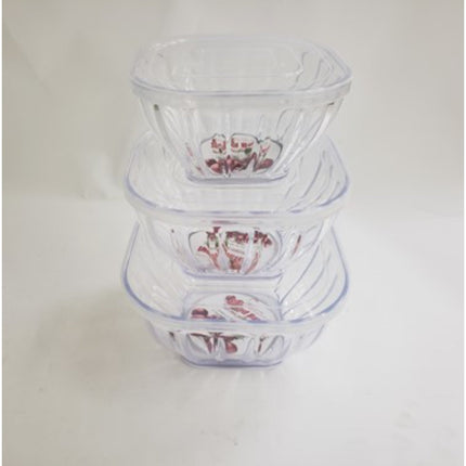 Square Clear Salad Bowl