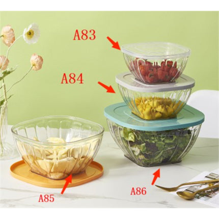 Square Transparent Bowl With Cover