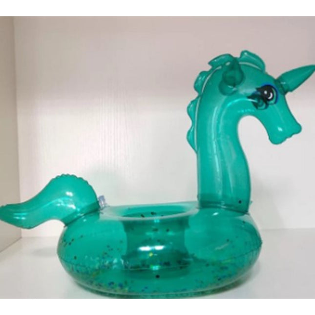 Inflatable Swim Cup Holdergreen Transparent Unicorn