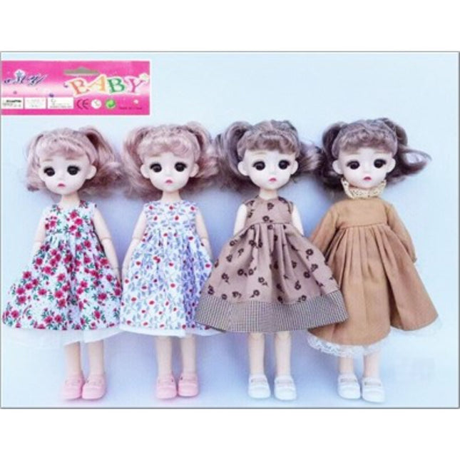 12-Inch Solid Multi-Articular Girl Doll Pvc Clip Head Bag