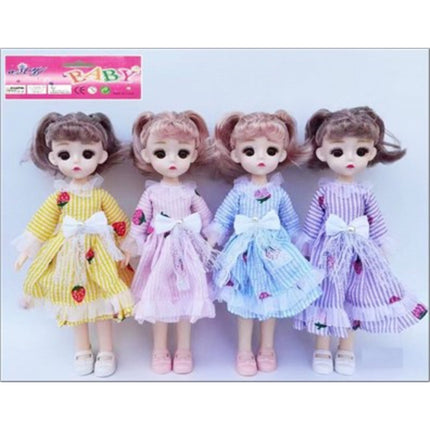 12-Inch Solid Multi-Articular Girl Doll Pvc Clip Head Bag