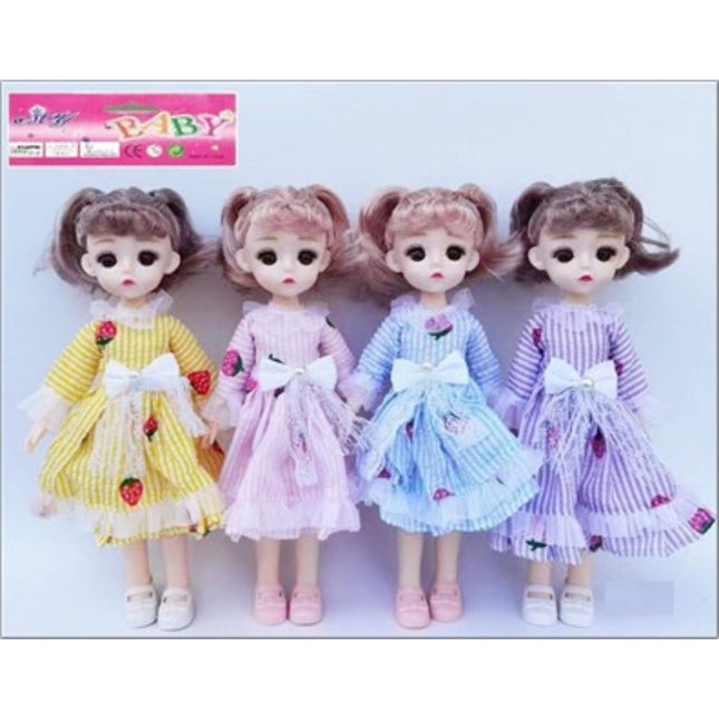 12-Inch Solid Multi-Articular Girl Doll Pvc Clip Head Bag