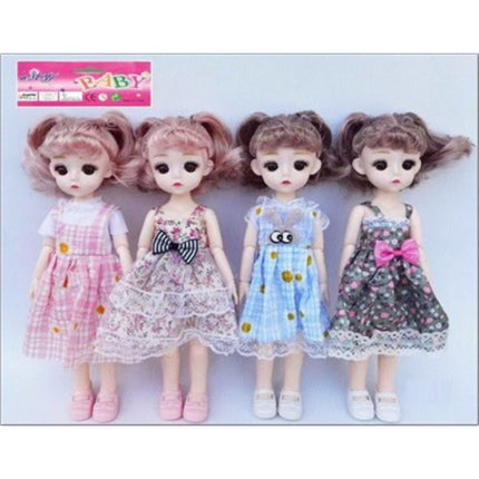 12-Inch Solid Multi-Articular Girl Doll Pvc Clip Head Bag