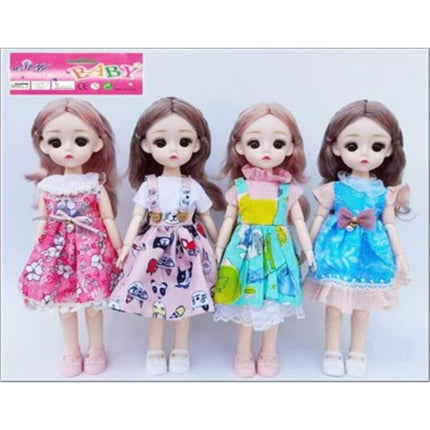 12-Inch Solid Multi-Articular Girl Doll Pvc Clip Head Bag