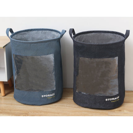 Denim Window Storage Bucket