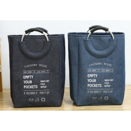 Large Denim Aluminum Handle Bag