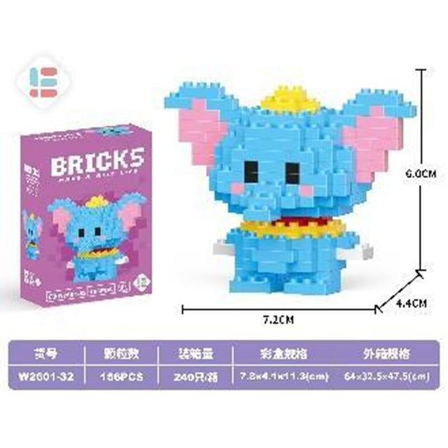 Mini Big-Ear Elephant 156Pcs (Low Price Impulse)