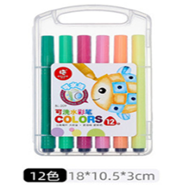 Washable watercolor pens -209-12 colors