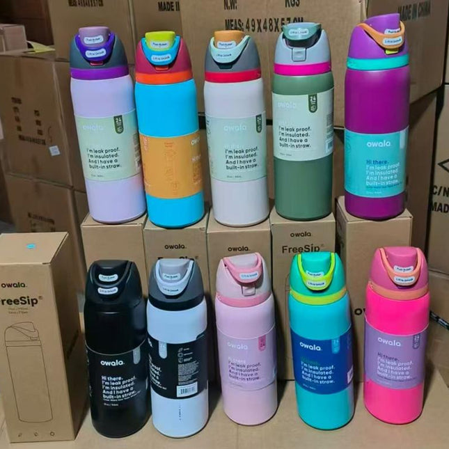 Vacuum bottle   with Minigood logo paper