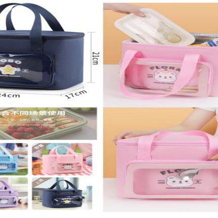 Candy Color Transparent Pocket Lunch Bag