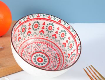 Ceramic bowl 11.25 cm red