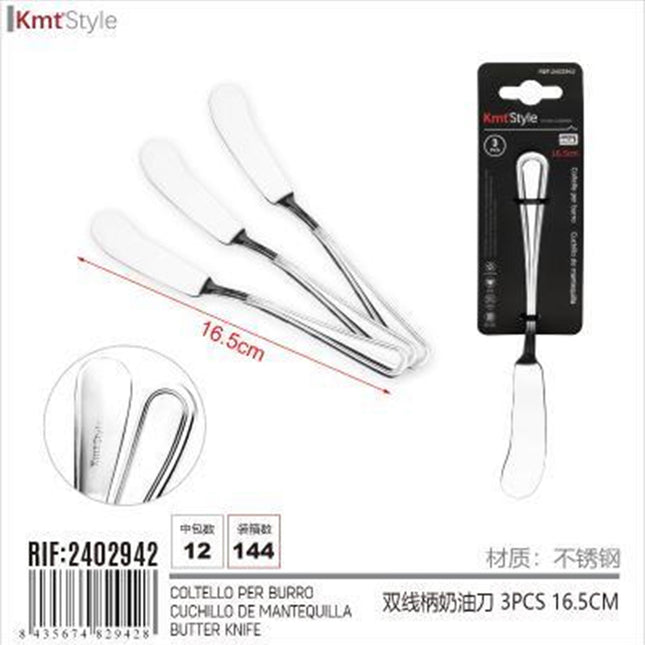 3Pcs Butter Knife