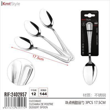 3Pcs Dessert Spoon