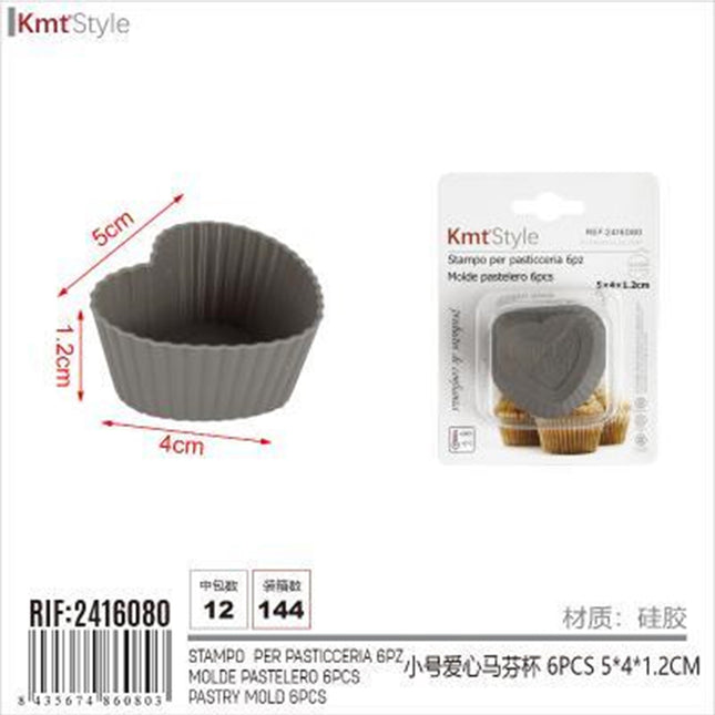 6 יחידות תבנית מאפה