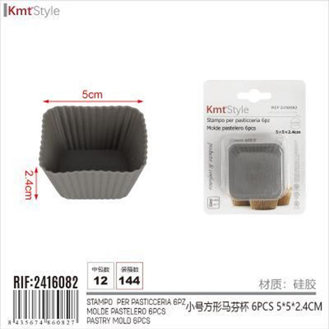 6 יחידות תבנית מאפה